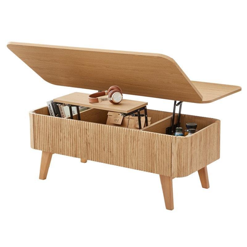 Endüstriyel Ahşap Açılır Akıllı Sehpa 110 cm x 50 cm - 101259