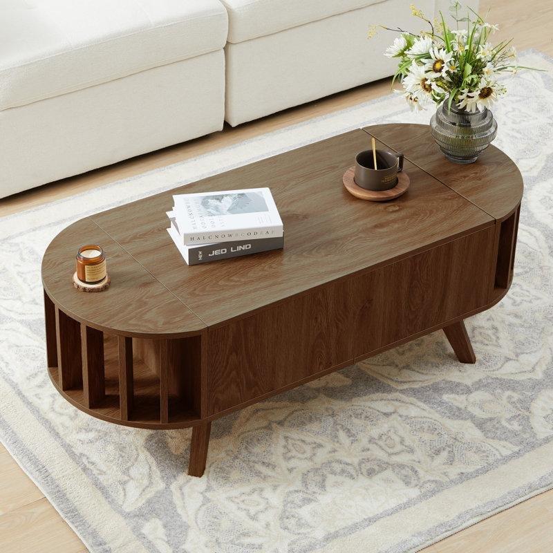 Endüstriyel Ahşap Açılır Akıllı Sehpa 120 x 50 x 40 cm - 101004