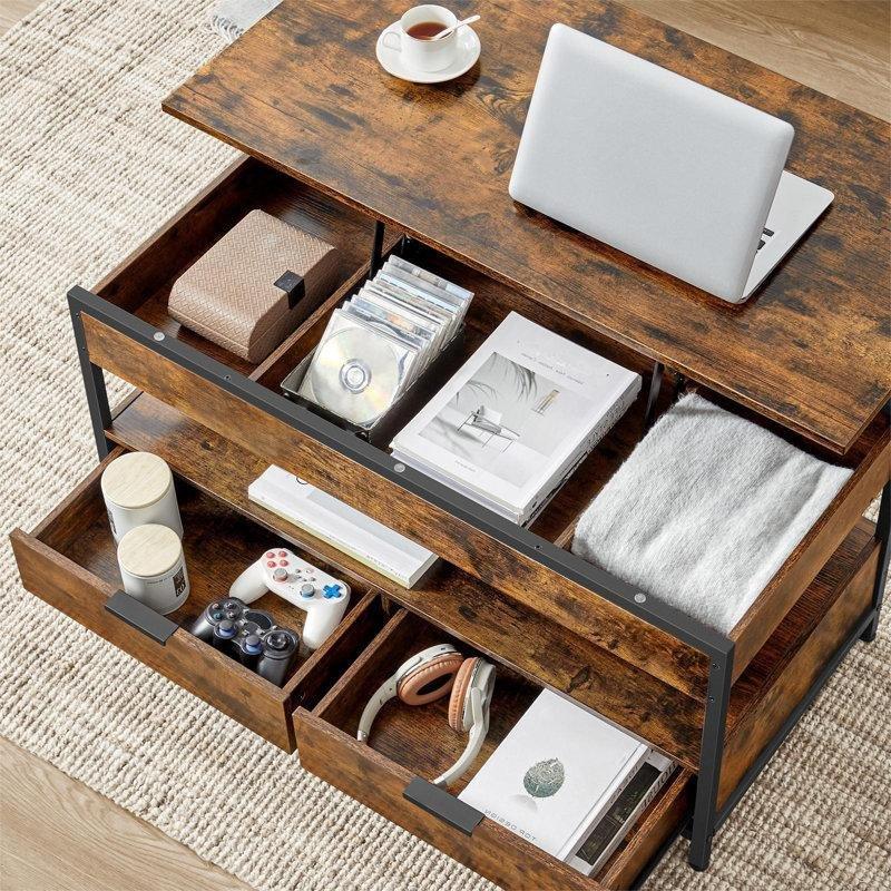 Endüstriyel Ahşap Açılır Akıllı Sehpa 48 cm × 100 cm × 50 cm - 101343