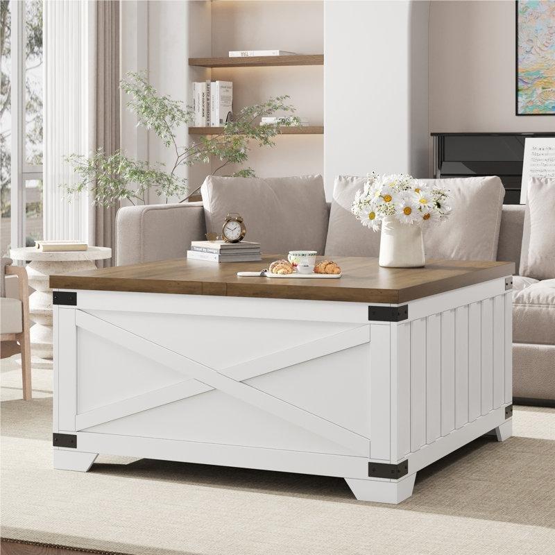 Endüstriyel Ahşap Açılır Akıllı Sehpa 89 cm - 101379