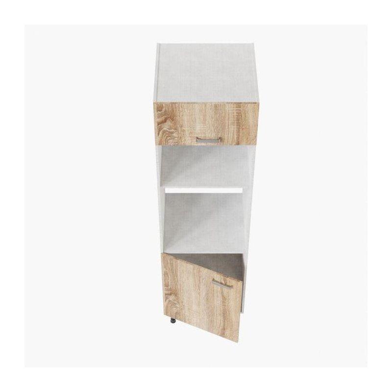 Endüstriyel Ahşap Fırın Dolabı 60x200 cm Mikrodalga Fırın Yuvası ile - 100982