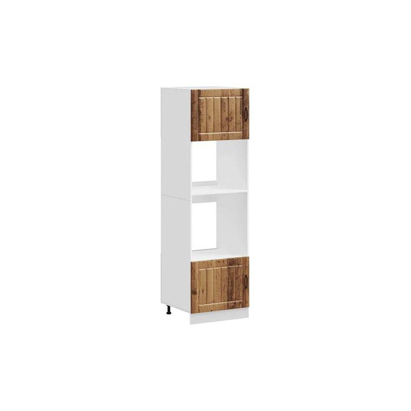 Endüstriyel Ahşap Fırın Dolabı 60x57x207 cm Eski Ahşap Rengi - 100632