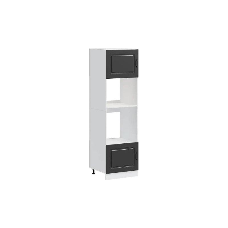 Endüstriyel Ahşap Fırın Dolabı 60x57x207 cm Siyah 2 Parça - 100647