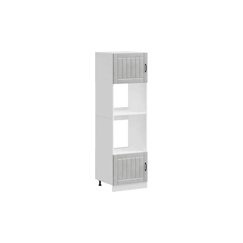 Endüstriyel Ahşap Fırın Dolabı Gri Beton 60x57x207 cm - 100599