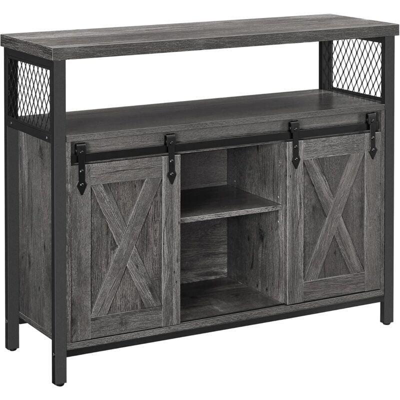 Endüstriyel Ahşap Kahve Köşesi 100 cm Antrasit Siyah - 100235