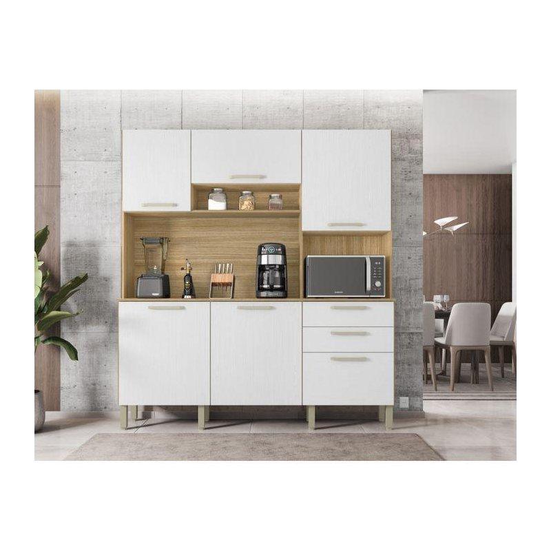 Endüstriyel Ahşap ve Beyaz Kahve Köşesi 180 cm - 100162