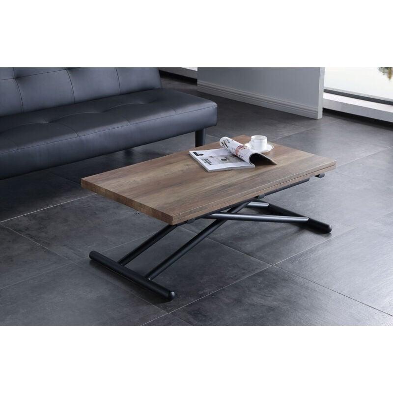 Endüstriyel ahşap yemek masası olan sehpa 100x100 cm - 101827