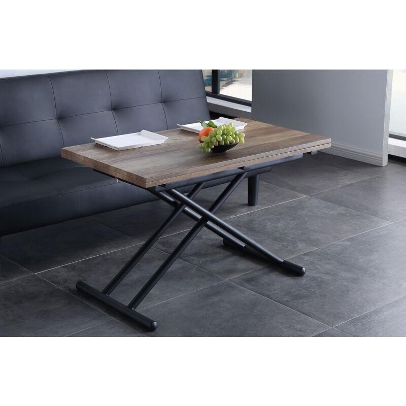 Endüstriyel ahşap yemek masası olan sehpa 100x100 cm - 101827