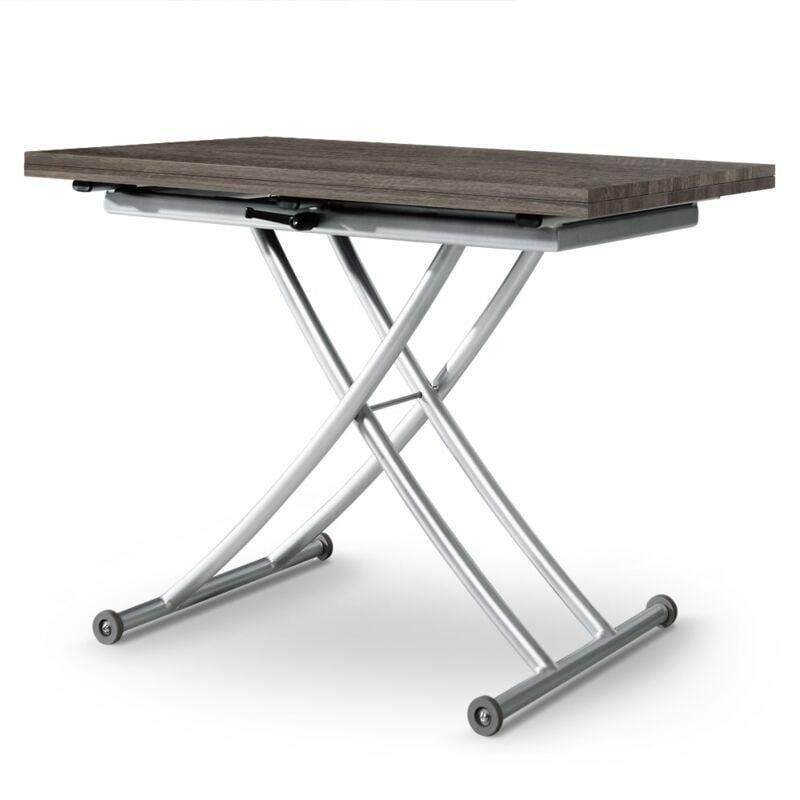 Endüstriyel ahşap yemek masası olan sehpa, yüksekliği ayarlanabilir, 114 x 100 cm - 101749