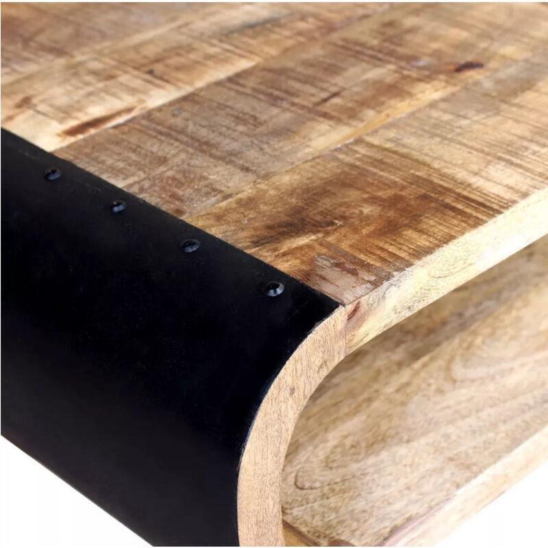 Endüstriyel Mangiye Ahşap Orta Sehpa 90x55x39 cm - 103293