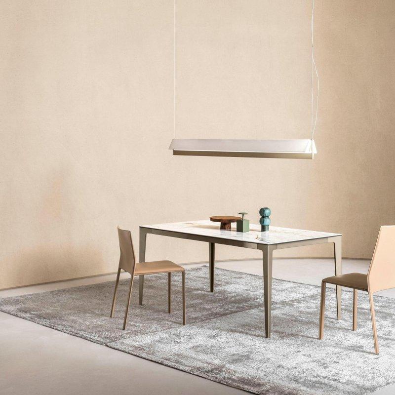 Endüstriyel Metal Çerçeveli Seramik Masa 140 cm - 89365
