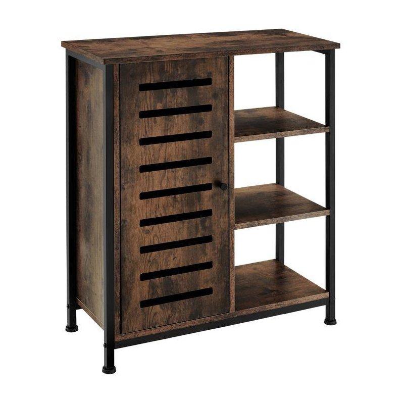 Endüstriyel Tarzda Kahve Köşesi 71x32x82 cm Koyu Ahşap - 100078