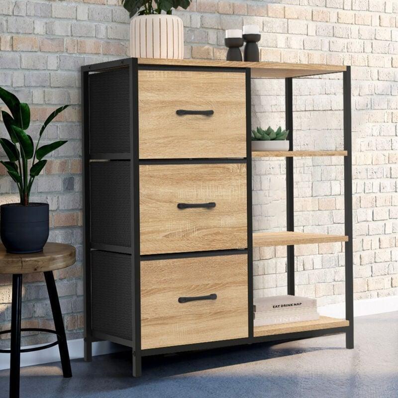 Endüstriyel Tasarım Ahşap ve Metal Kahve Köşesi 70 cm - 100200