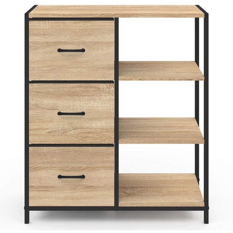 Endüstriyel Tasarım Ahşap ve Metal Kahve Köşesi 70 cm - 100200