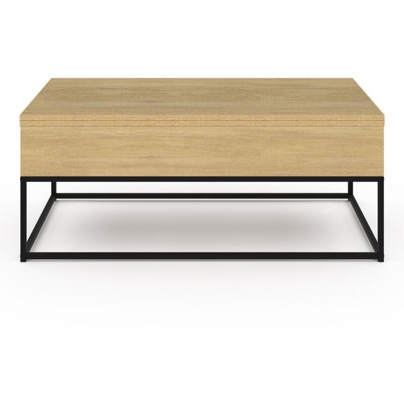 Endüstriyel Tasarımlı Açılır Akıllı Sehpa Ahşap Metal 110x55 cm - 101717