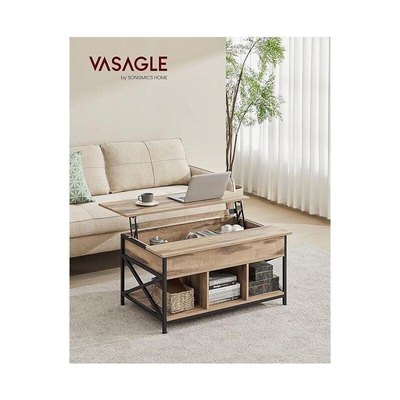 Endüstriyel Tasarımlı Açılır Akıllı Sehpa Kahverengi ve Siyah 60x100 cm - 101655