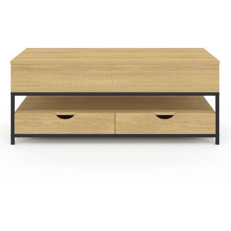 Endüstriyel Tasarımlı Açılır Plateau Akıllı Sehpa 100x50 cm - 101491