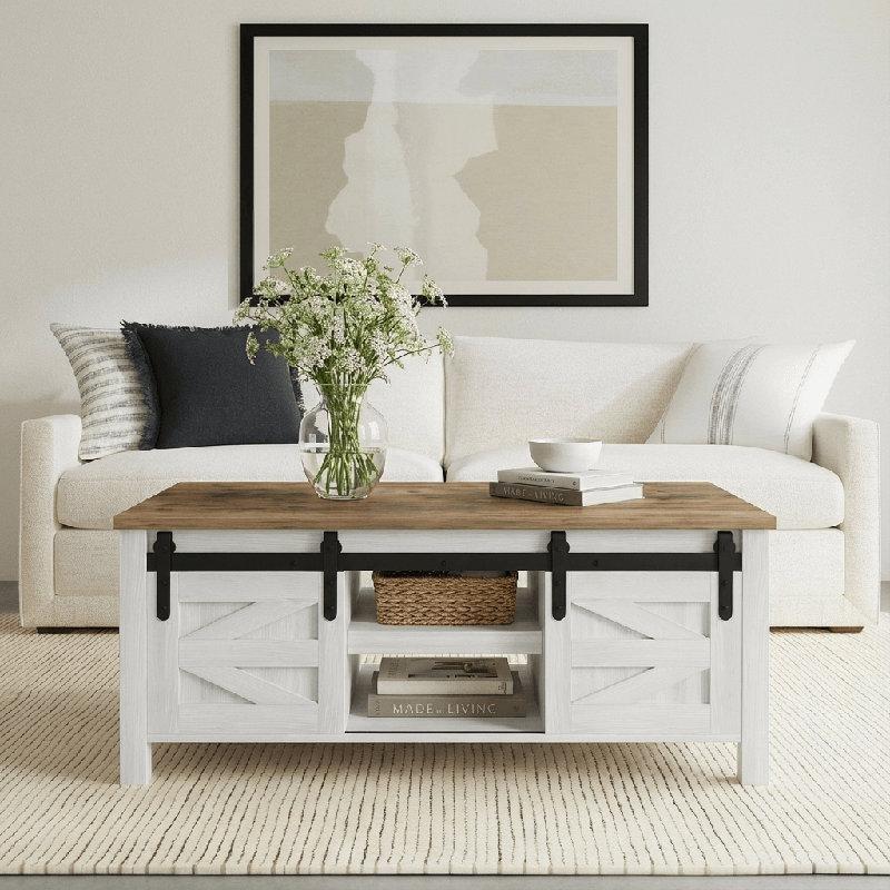 Esben Endüstriyel Ahşap Dikdörtgen Orta Sehpa 120 cm - 104950