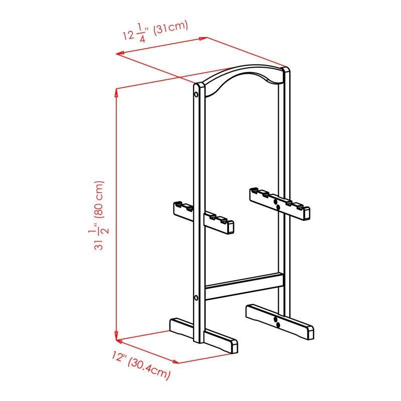 Espresso Rengi Ahşap Katlanır Zigon Sehpa Seti 58 cm Standlı 4'lü - 108289