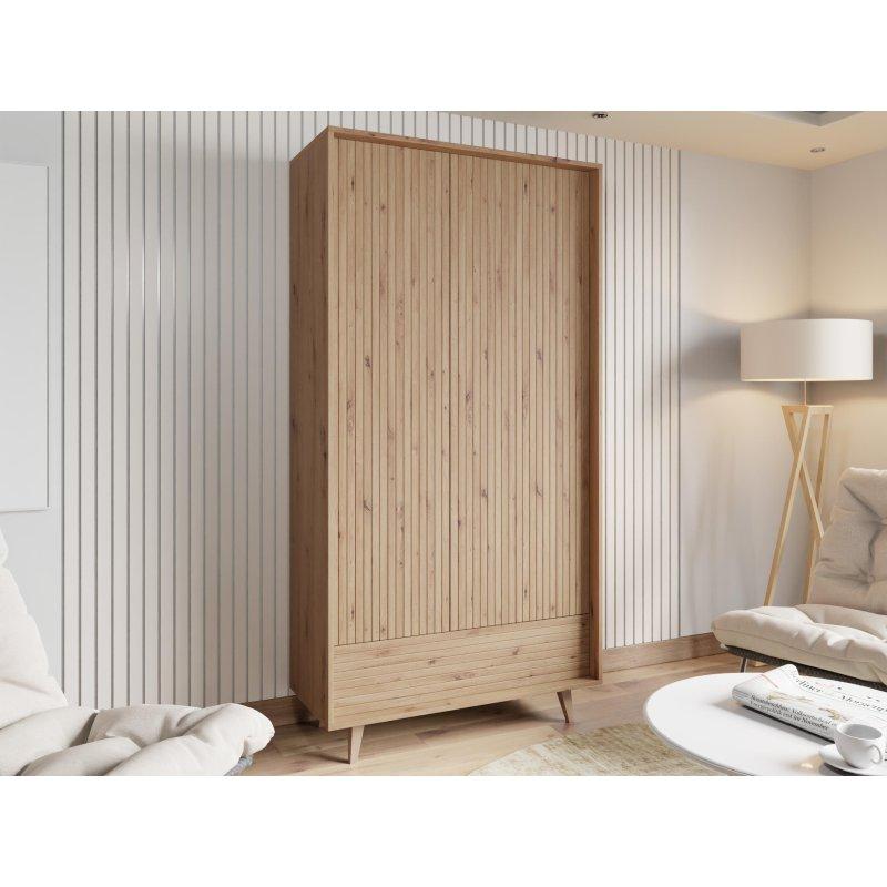 Ferido Endüstriyel Ahşap Gardrop 92x180x40 cm - 90649