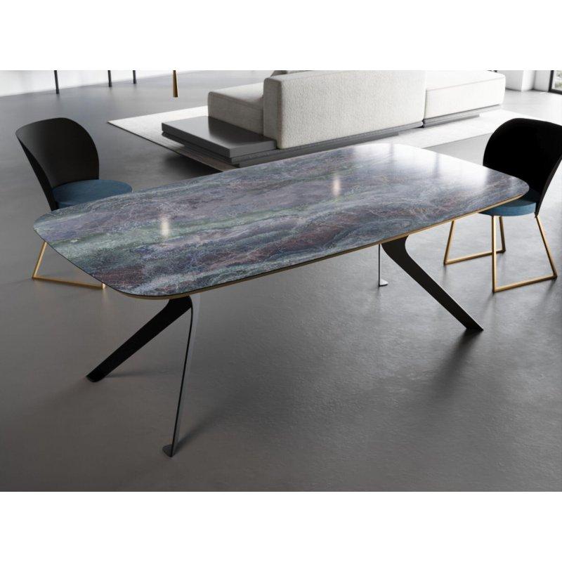 Fıçı Formlu Porselen Masa Çelik Ayaklı 210x105x75 cm - 89857