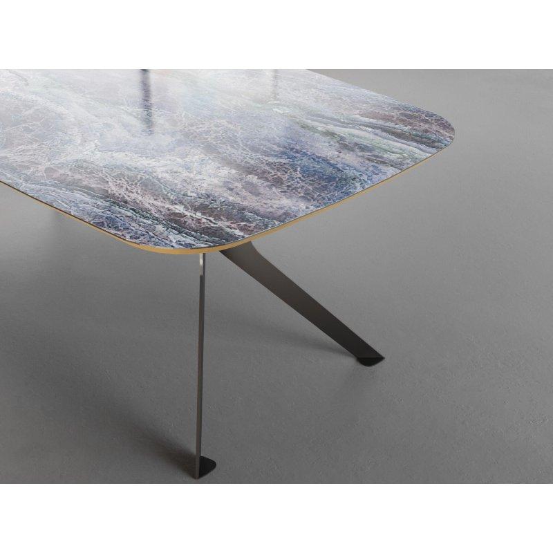 Fıçı Formlu Porselen Masa Çelik Ayaklı 210x105x75 cm - 89857