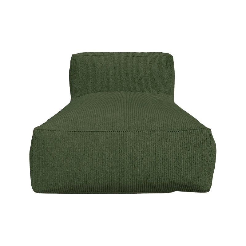 Fitilli Kadife Yeşil Dinlenme Koltuğu-95x80x175 cm - 109937