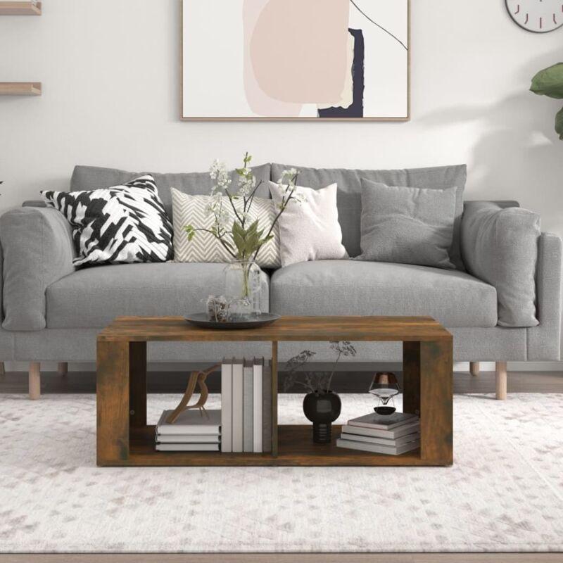 Füme Çevre Dostu Ahşap Orta Sehpa 100x50x36 cm - 102779