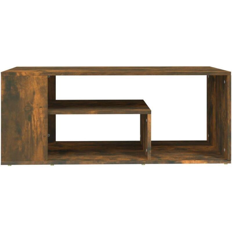 Füme Çıta Tasarım Endüstriyel Ahşap Orta Sehpa 100x50x40 cm - 103090