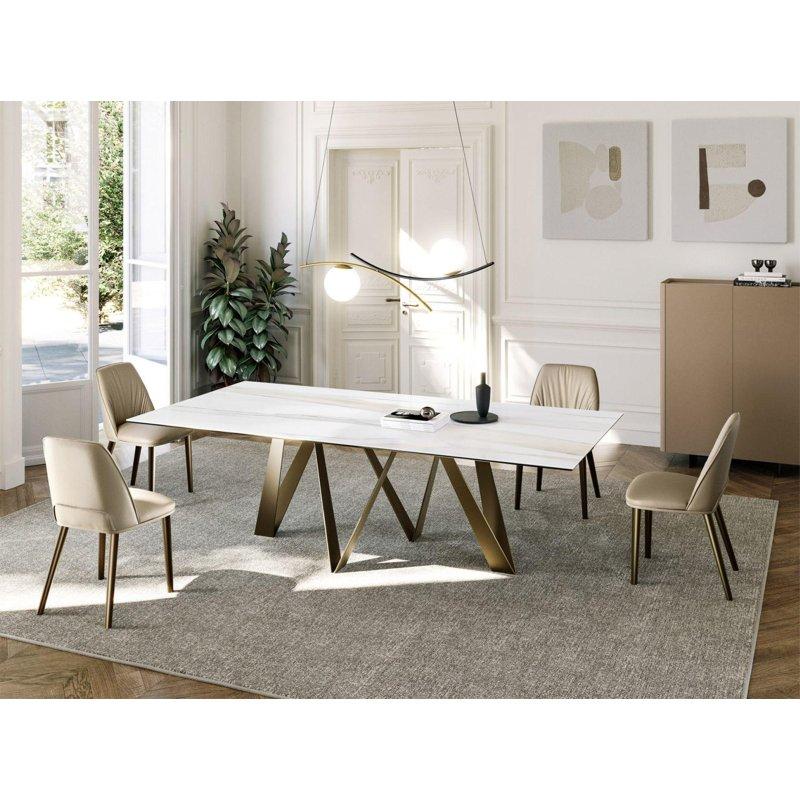 Geometrik Tasarımlı Seramik Masa 200x106 cm - 89110