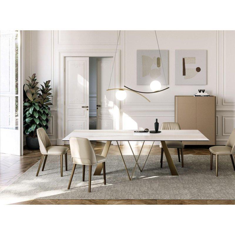 Geometrik Tasarımlı Seramik Masa 200x106 cm - 89110
