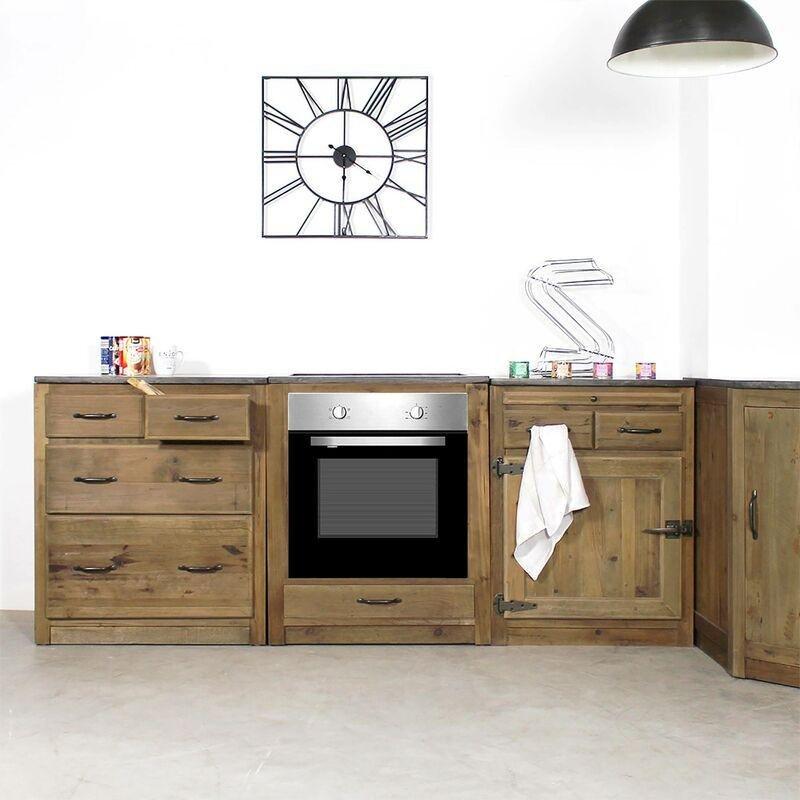 Geri Dönüştürülmüş Ahşap Fırın Dolabı 70x86x60 Cm - 100848