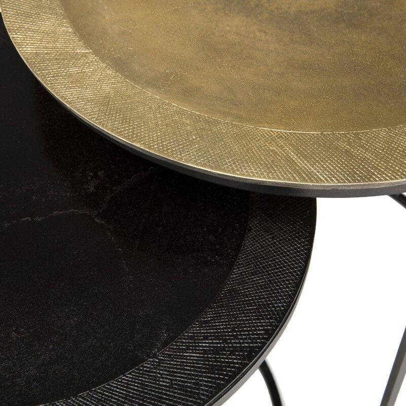 Gold Alüminyum Zigon Gold Yan Sehpa-49x49x52 cm - 111955