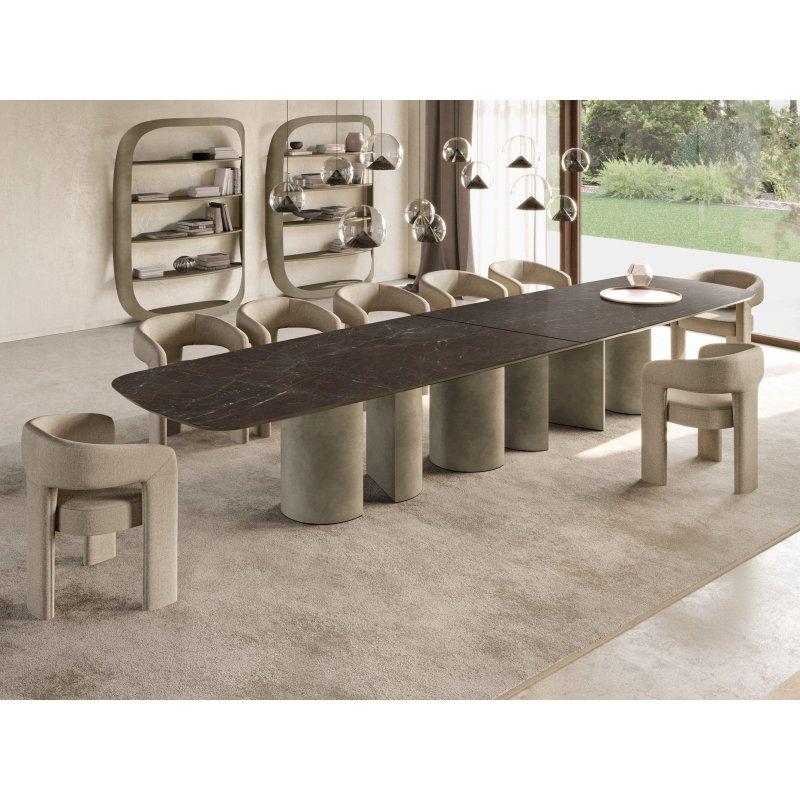 Gold Metal Ayaklı Seramik Masa 460x119 cm - 89092