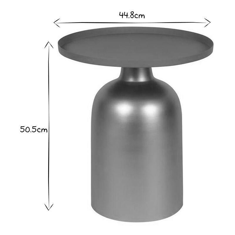 Gold Metal Mat Yuvarlak Gold Yan Sehpa-45x45x51 cm - 112025