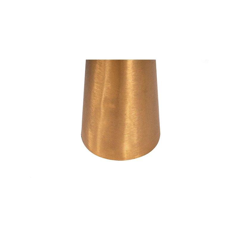 Gold Metal Yükseltilmiş Kenarlı Tasarım Yan Sehpa-51x51x54 cm - 110240