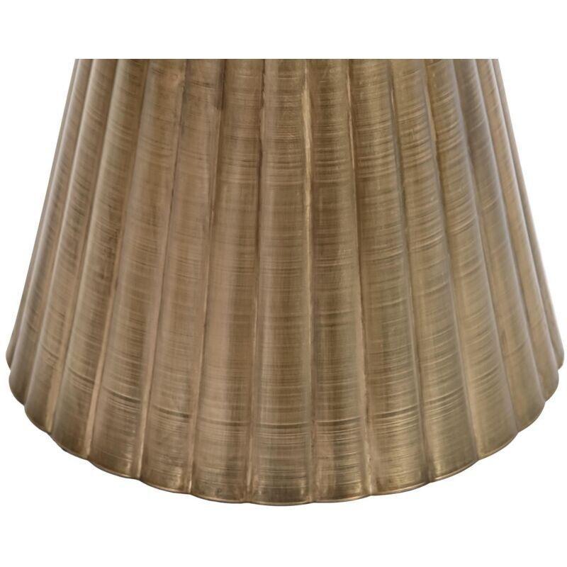 Gold Metal Yuvarlak Gold Yan Sehpa-39x54 cm - 111776