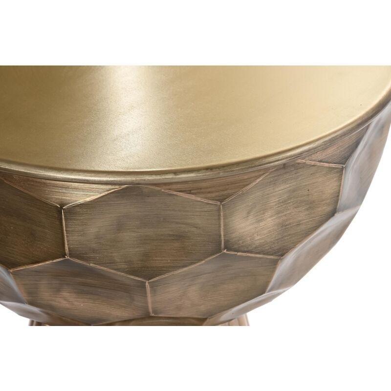 Gold Metal Yuvarlak Gold Yan Sehpa-39x54 cm - 111776