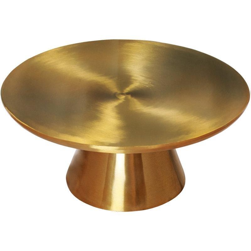 Gold Metal Yuvarlak Orta Sehpa 92 cm - 105115