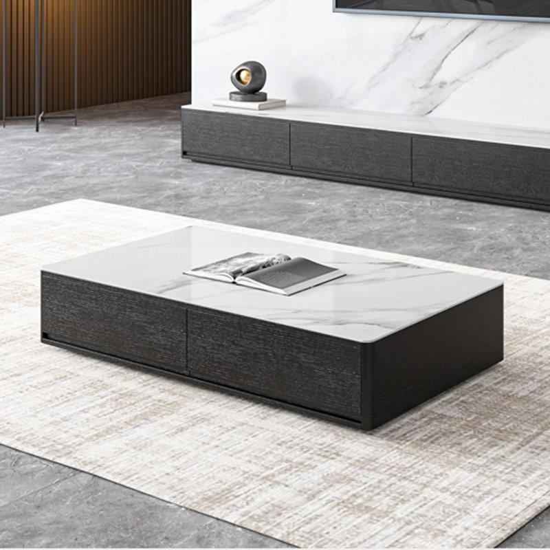Granit Üstü Orta Sehpa Siyah Tabanlı 120x60x36 cm - 104338