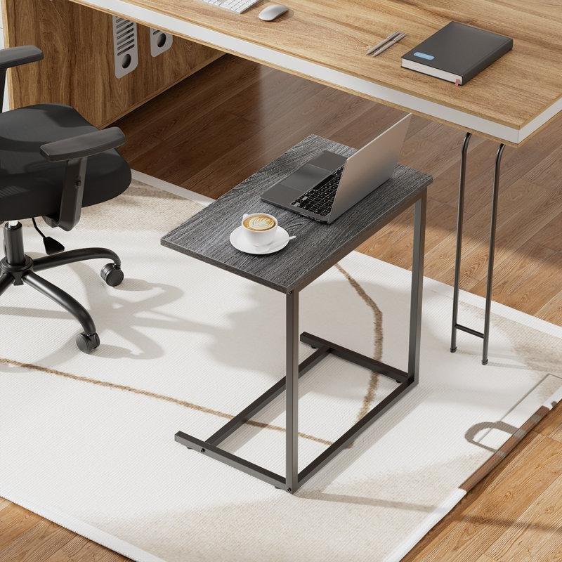 Gri Ahşap Su Geçirmez C Ayaklı laptop sehpası-69x50x30 cm - 113313