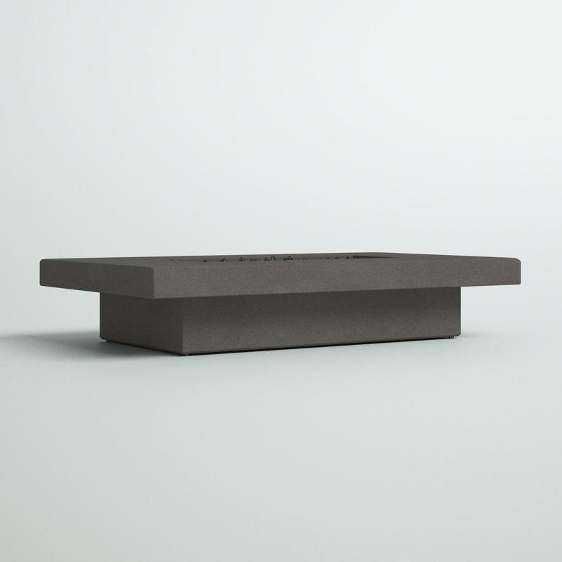Gri Beton 183x107 cm Şömineli Orta Sehpa - 105751