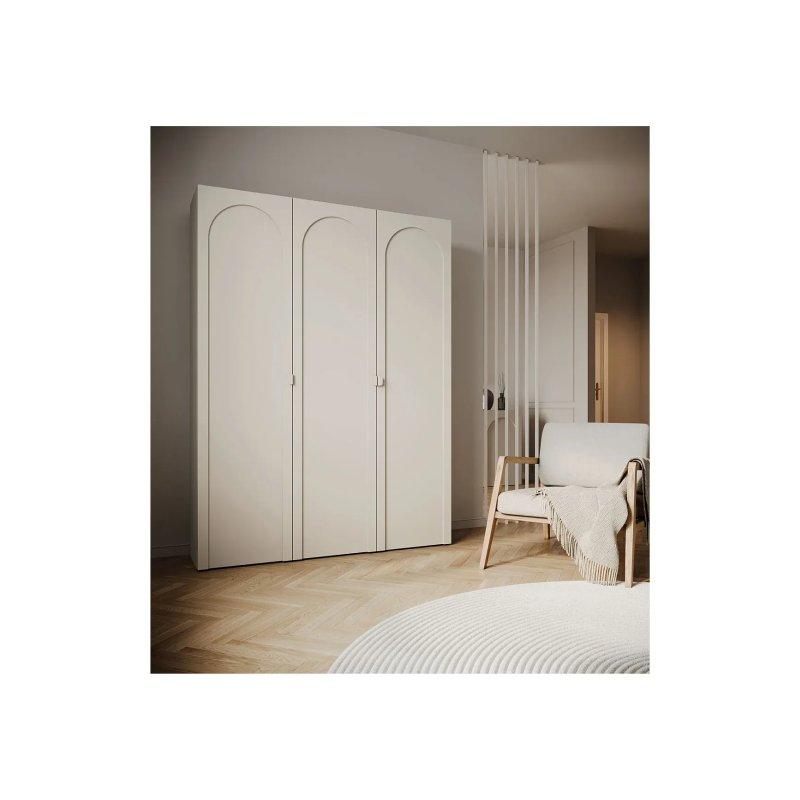 Gri Kaşmir Renkli 3 Kapılı Gardrop 150x200x53 cm - 90361