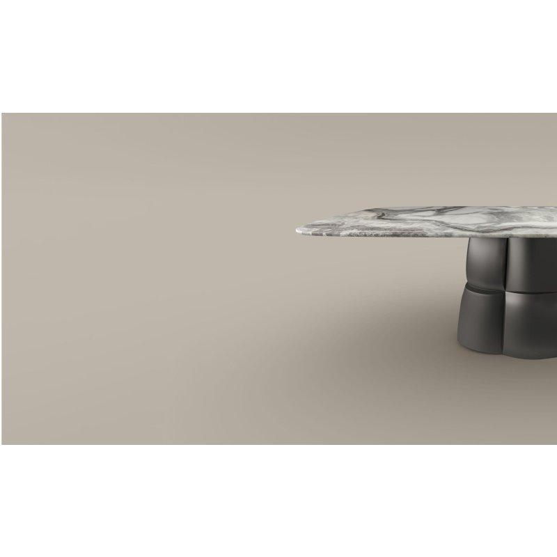 Gri Mermer Masa 220x110 cm Fıçı Formlu - 92071