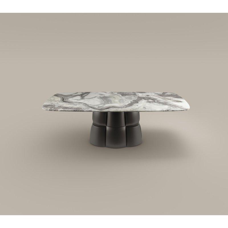 Gri Mermer Masa 220x110 cm Fıçı Formlu - 92071