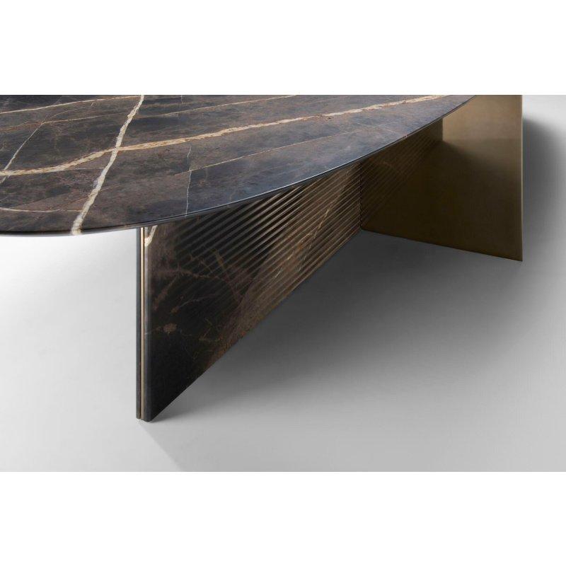Gri Mermer Oval Masa 280x140 cm - 92233