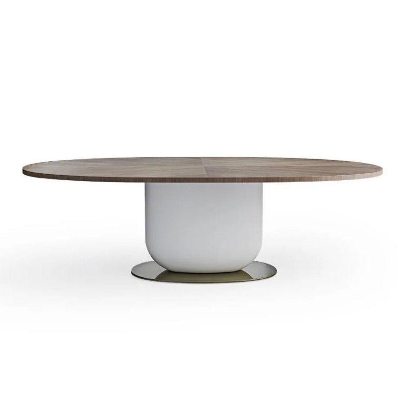 Gri Mermer Oval Mermer Masa 240x120 cm - 91621 Gri Mermer Oval Mermer Masa 240x120 cm - 91621