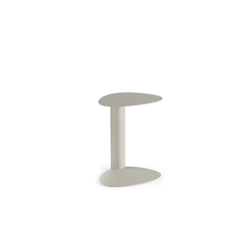 Gri Metal C Ayaklı Oval Laptop Sehpası-61x49x38 cm - 113358