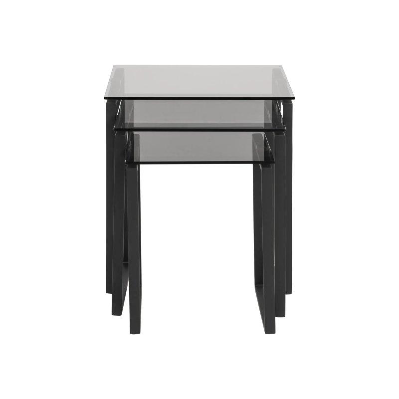 Gri Metal Üçlü Zigon Sehpa 50x50x55 cm - 106258