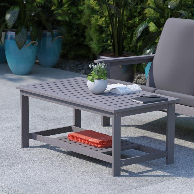 Gri Plastik Orta Sehpa 113x60x46 cm - 105796